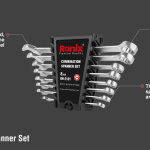 ست آچار یکسر تخت 8 عددی رونیکس مدلRH-2101