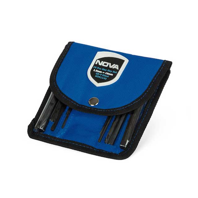 NTK-1142.jpg آلن شش گوش کیفی 10عددی سایز کوتاه نووا مدل NTK-1142 - تصویر 1