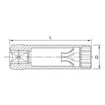 بکس شمع 14 فنری 3/8 اینچ 12پر تاپ تول (مخصوص BMW) مدل BAAX1214 - تصویر 2