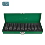 جعبه بکس فشار قوی 10 پارچه 1/2 اینچ بلند تاپ تول مدل GDAD1002