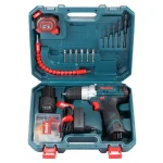 کیت دریل شارژی 12 ولت 19 پارچه دو باطری رونیکس مدل RS-8613