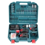 کیت دریل شارژی چکشی 20 ولت 53 پارچه دو باطری رونیکس مدل RS-8619
